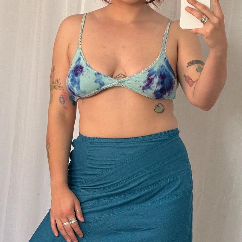 ✦ handmade tie dye organic cotton bralette ✦